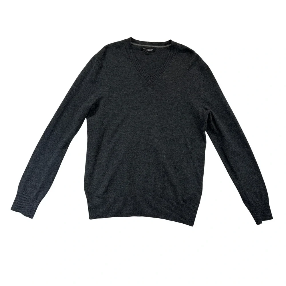Banana Republic Sweater Lot Mens M Merino Wool V-Neck‎ Pullover